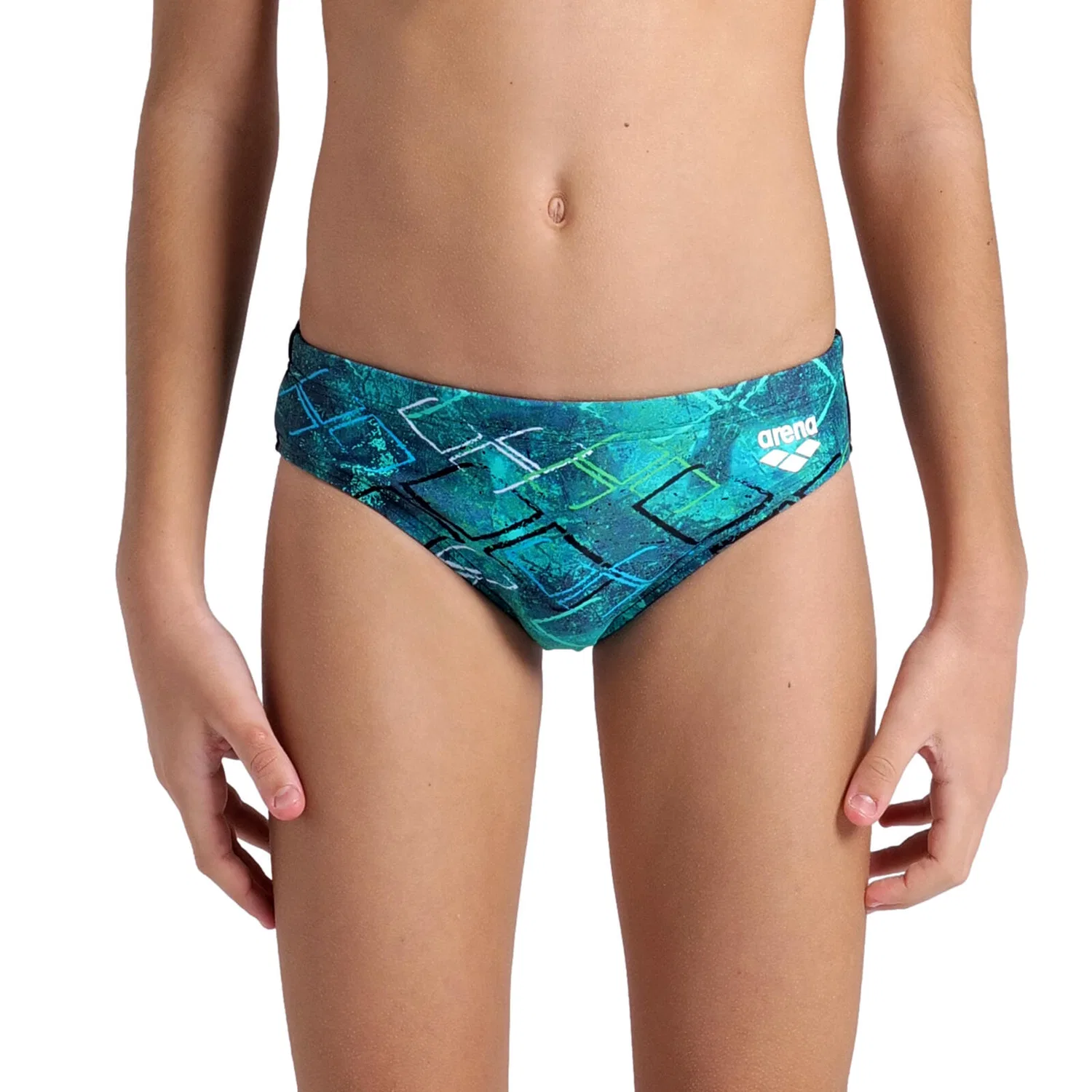Детские плавки для мальчиков с быстросохнущим материалом Arena Daly Swim Briefs, Green — фото 3