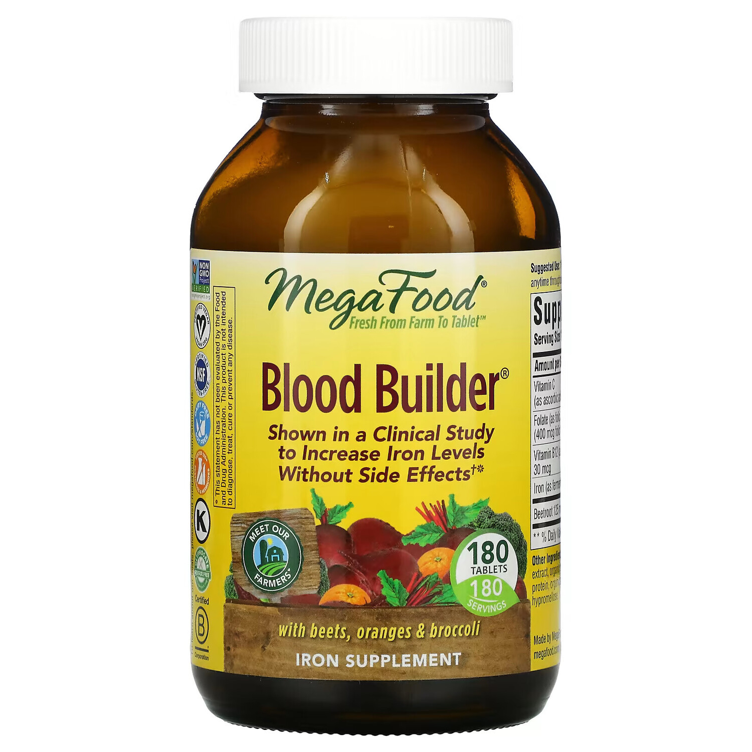 

MegaFood, Blood Builder, 180 таблеток