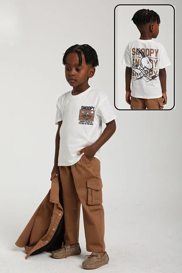 Детская футболка с принтом Snoopy baby t-shirt Escabel, White