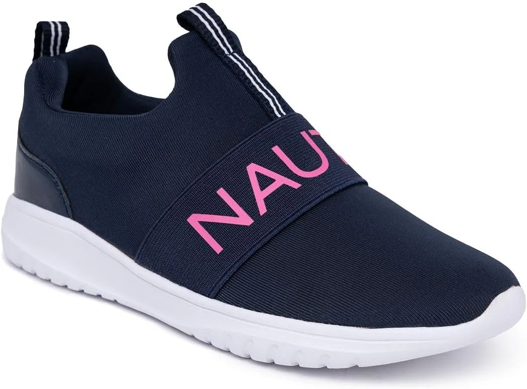 Детские кроссовки для девочек без шнуровки Nautica, Navy/Pink