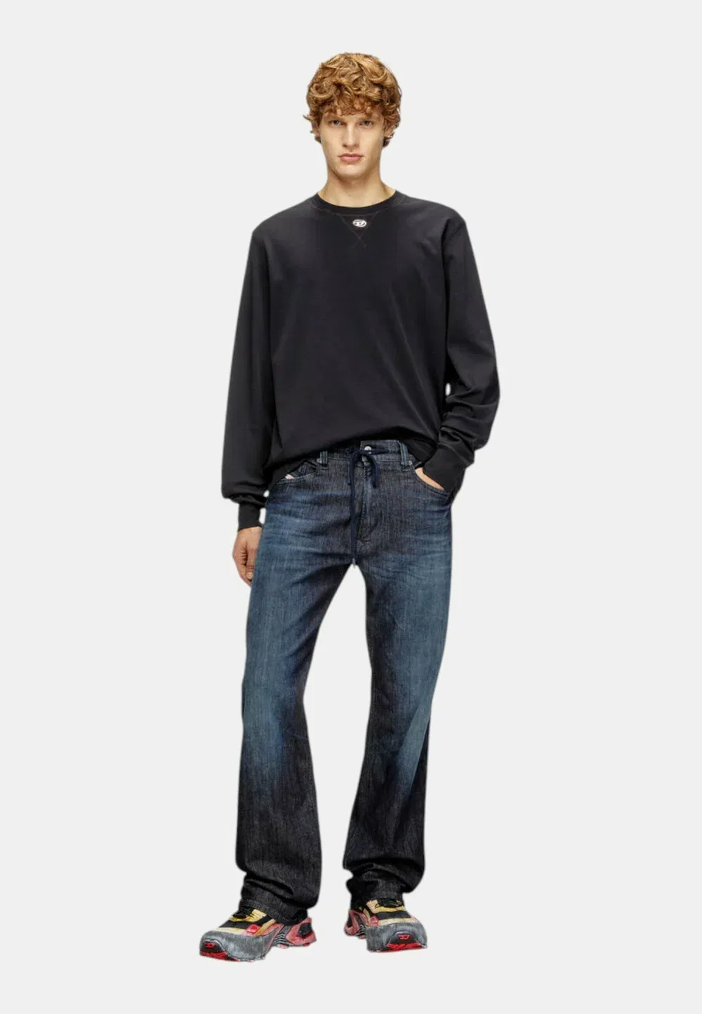 Футболка с длинными рукавами (T-shirt manica lunga) Diesel, Nero — фото 2