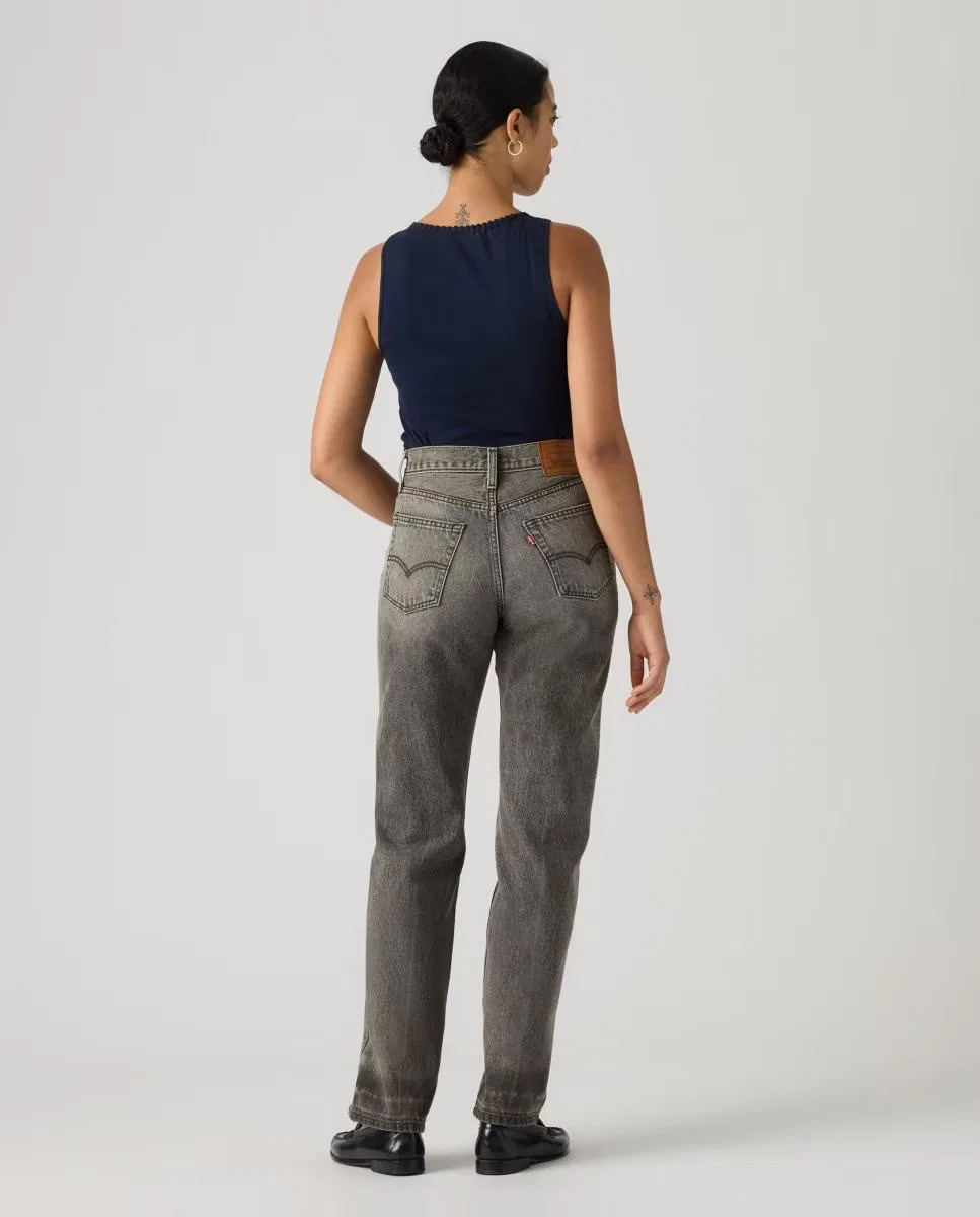 Женское прямые джинсы, Vaquero Recto Easy Dad Tiro Alto, Levi's, серый — фото 2