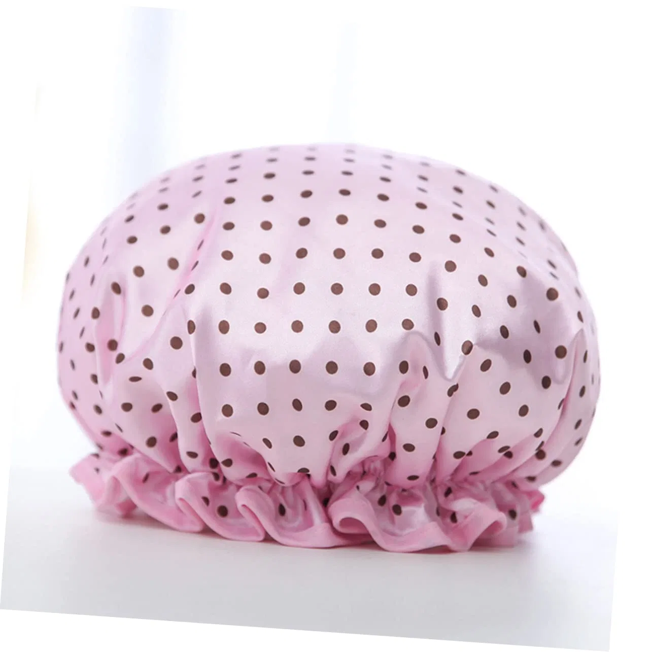 Шапочка для душа Housoutil, 2 шт, 27x27 см, Красный + Розовый — фото 2