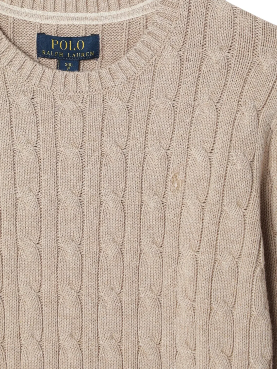 Вязаный свитер нейтральных тонов Polo Ralph Lauren, нейтральные — фото 3