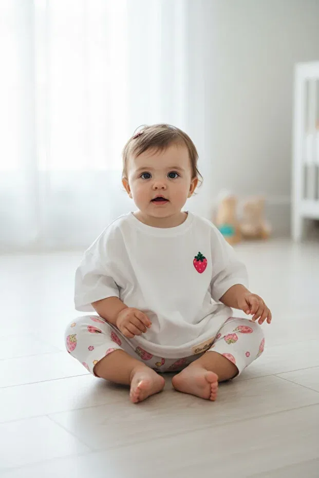 Детская футболка для мальчиков с вышивкой арбуза Elias Baby, White