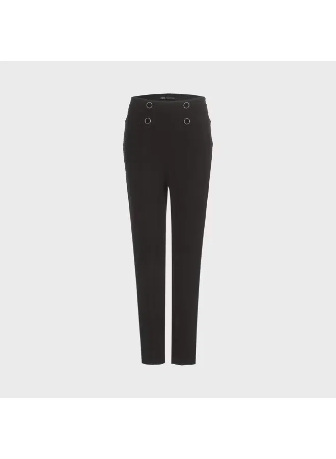 Брюки мягкие облегающие Zara, черный — фото 2