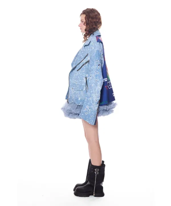 Куртка для малышей, повседневная, Yh baby baking rider jacket, Greedilous, деним — фото 4