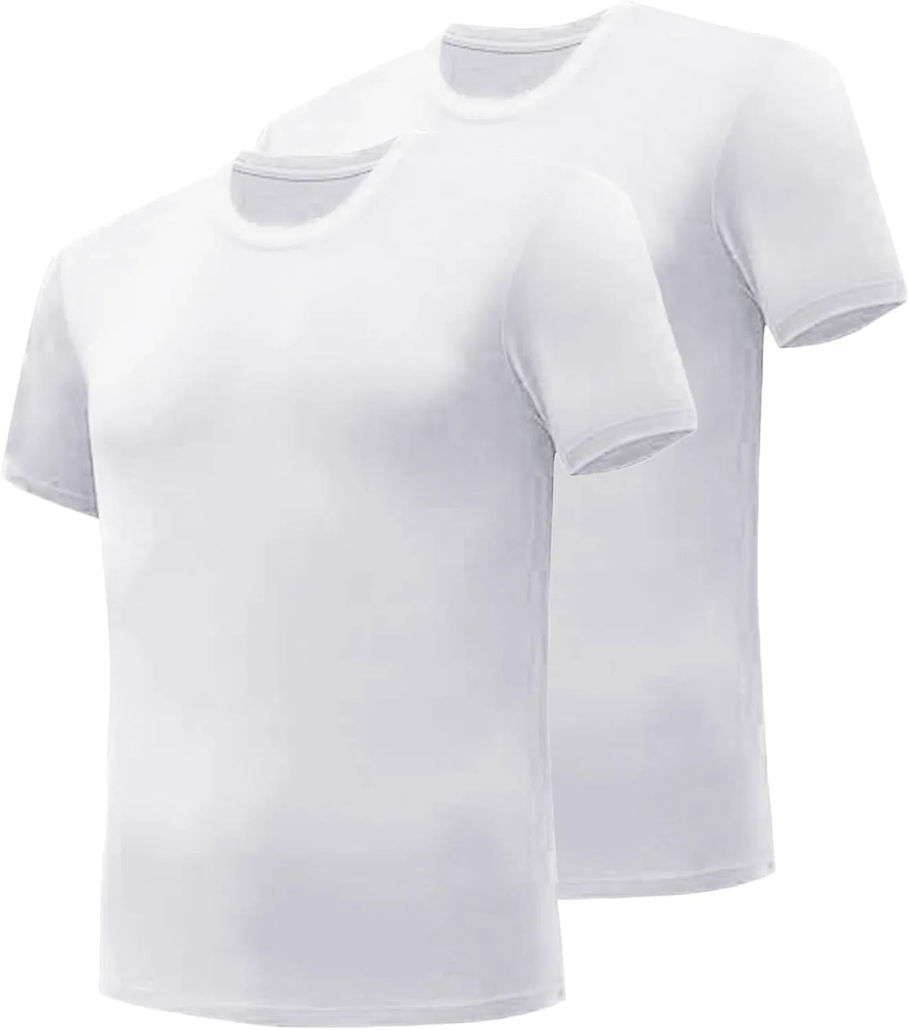 Мужская спортивная футболка с коротким рукавом, 2 шт, White