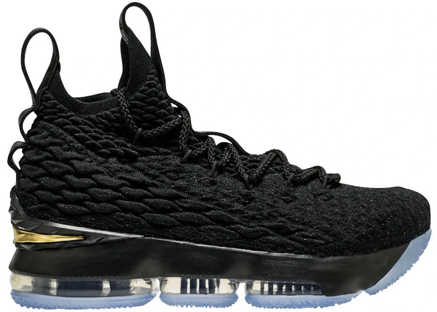 Детские кроссовки для мальчиков Nike LeBron 15, Black Metallic Gold Black