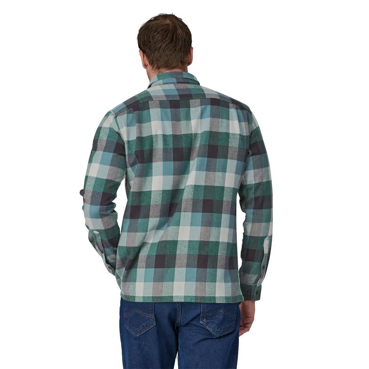 Фланелевая рубашка с длинным рукавом из органического хлопка Fjord Flannel Patagonia, Guides/Nouveau Green — фото 2