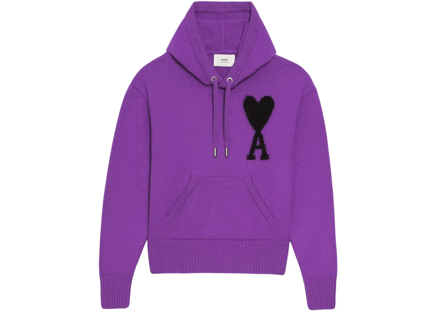 Детский худи с принтом Ami de Coeur Ami Paris, Purple Black
