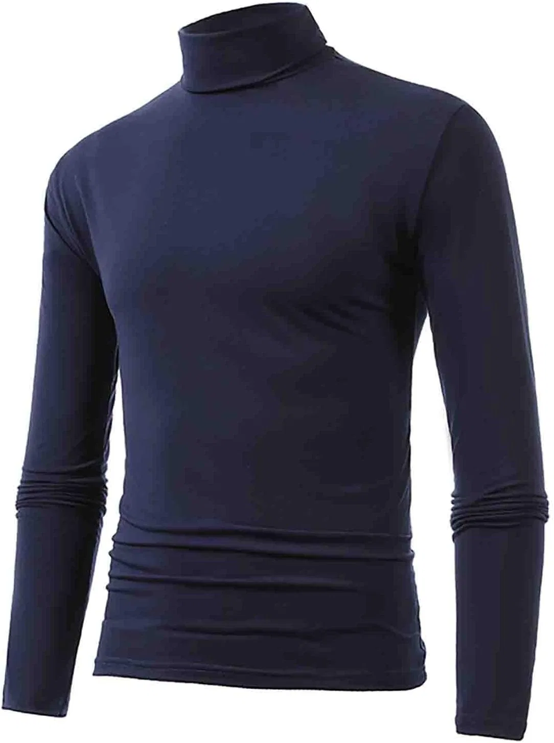 Мужская свободная футболка с черепашьим воротником Slim Fit, Navy