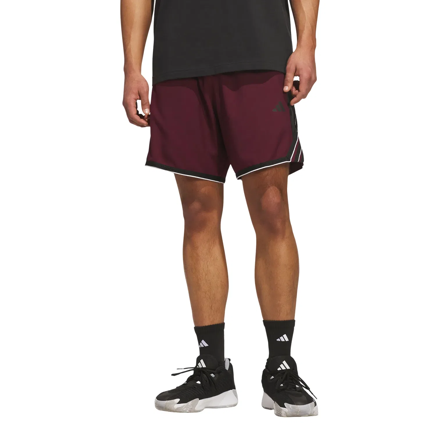 Мужские шорты с принтом Crazy Lite Shorts Adidas, цвет Burgundy — фото 2