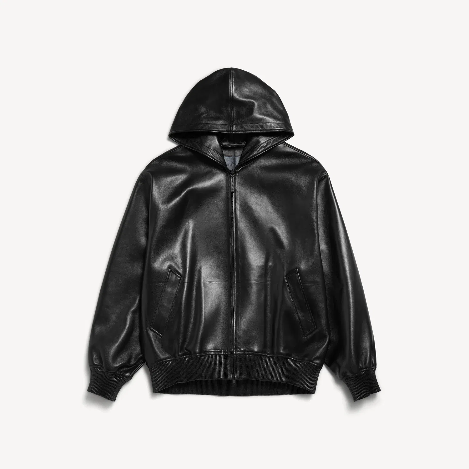 Мужское короткое пальто с капюшоном черного цвета BALENCIAGA, черный