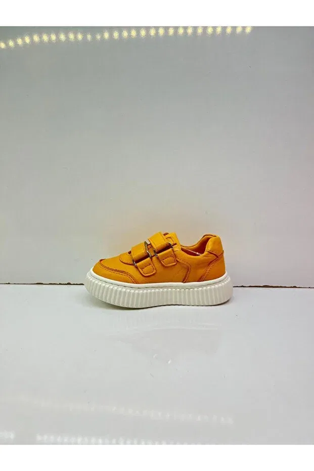 Детские туфли для девочек кожаные ортопедические Happy Walk, Orange — фото 3