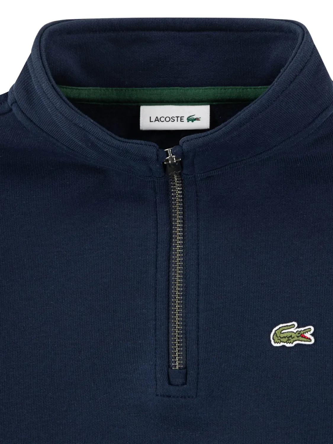 Lacoste Свитшот на молнии с нашивкой-логотипом синий — фото 2