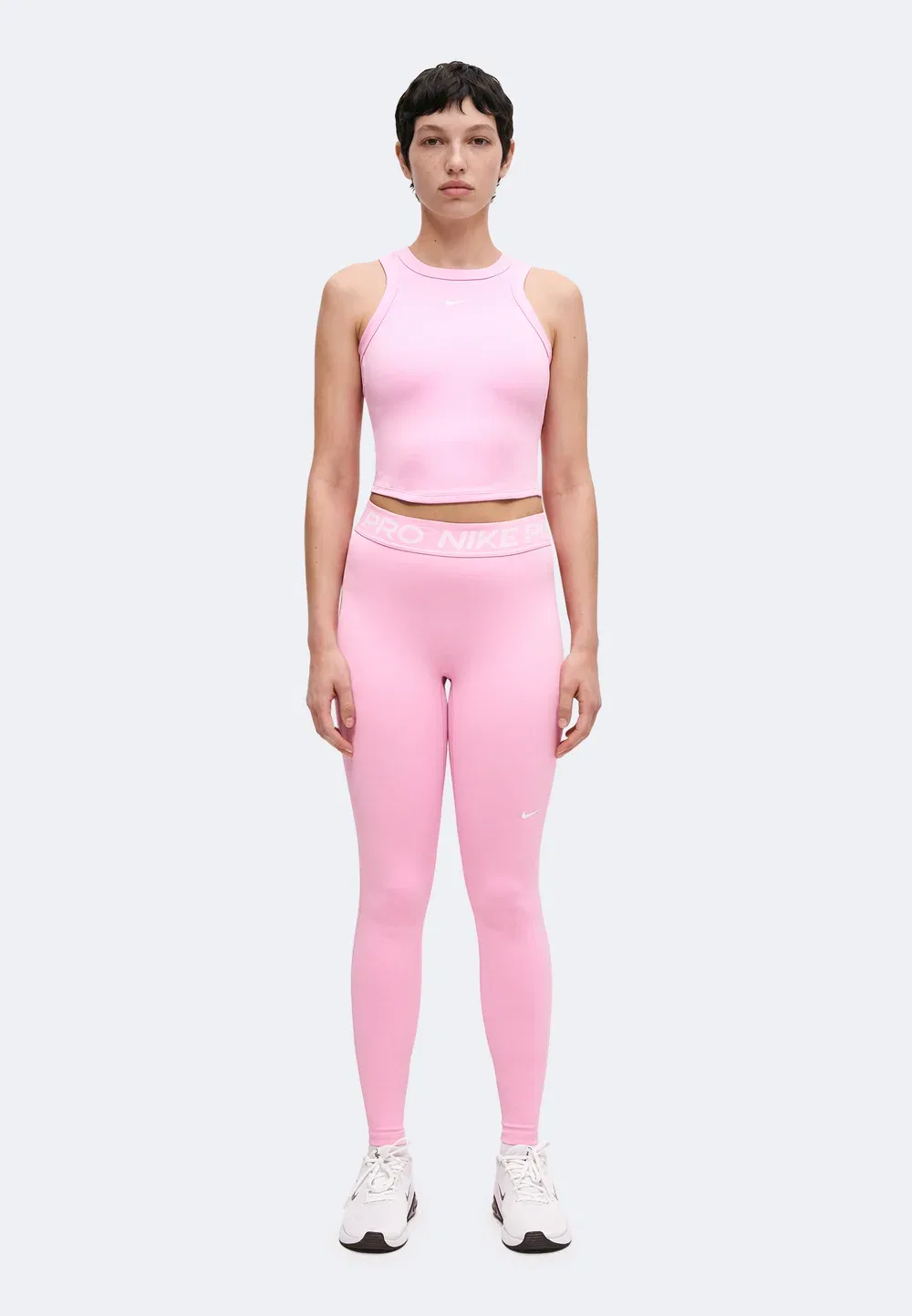 W np df 365 mr tight usm - леггинсы Nike Performance, Pink Rise/White — фото 2