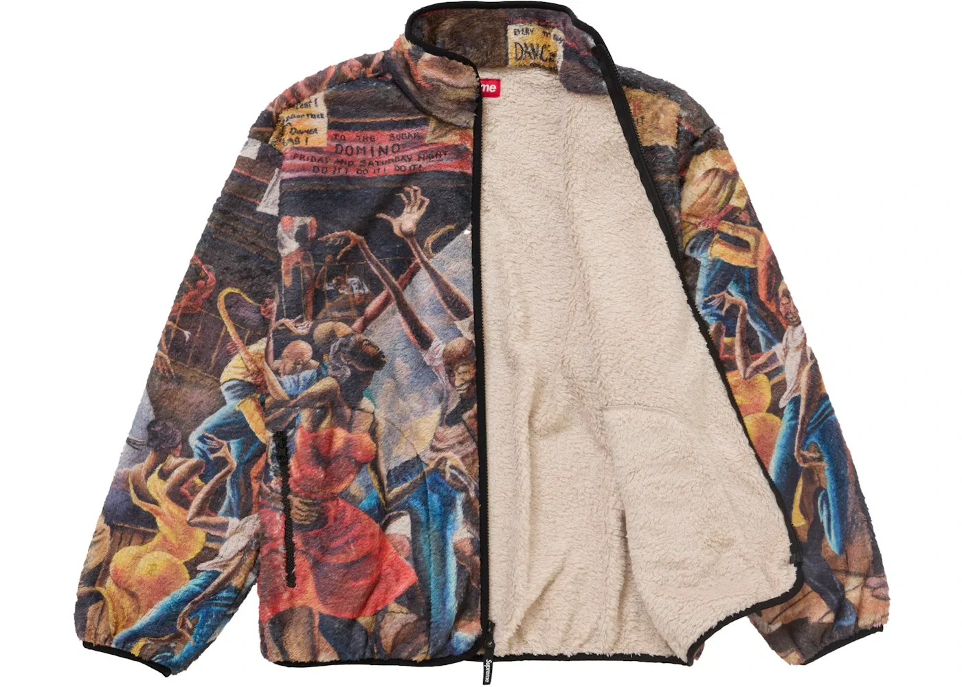 Мужская флисовая куртка с принтом Supreme Ernie Barnes, Multicolor — фото 2