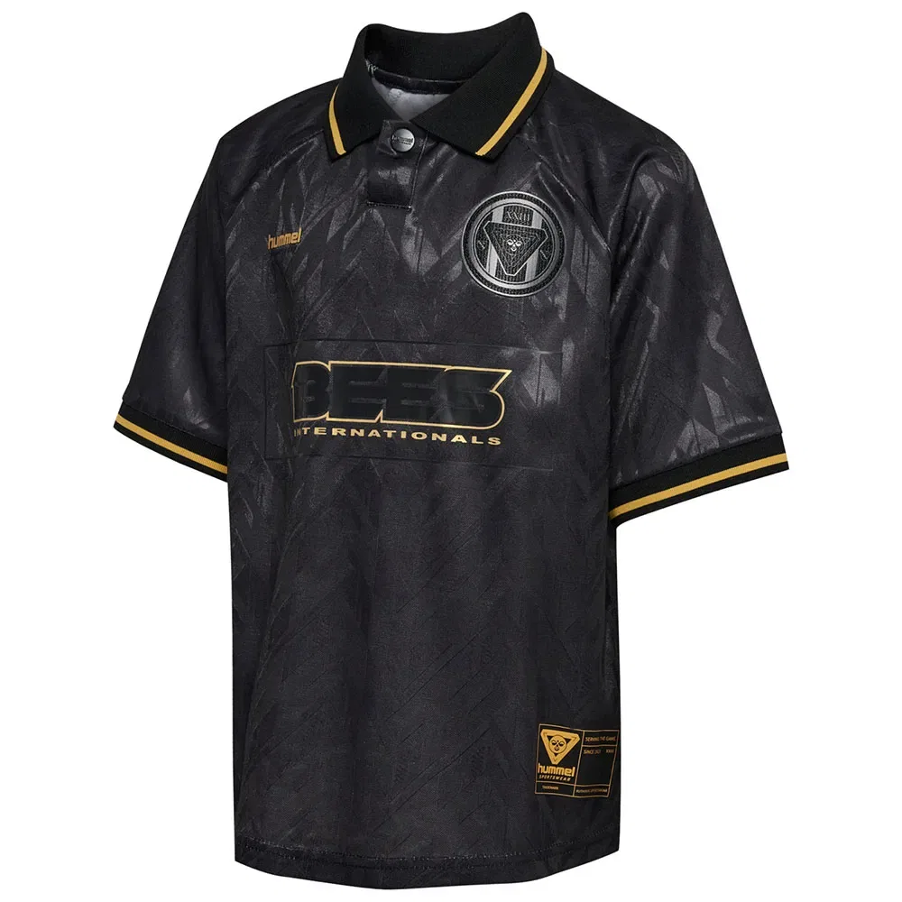 Детская футболка с поло и принтом Loose Bay Soccer Hummel, Black