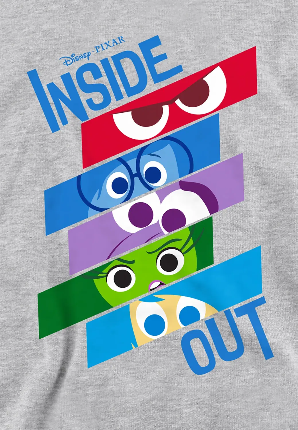 Детский худи с принтом Emotions Slice Youth Kids Pull-Over Hoodie Disney, Grey — фото 2