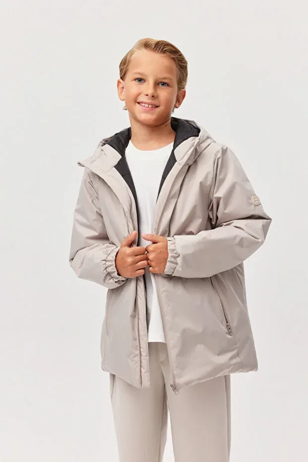 Детское пальто с капюшоном Paulmark, Beige