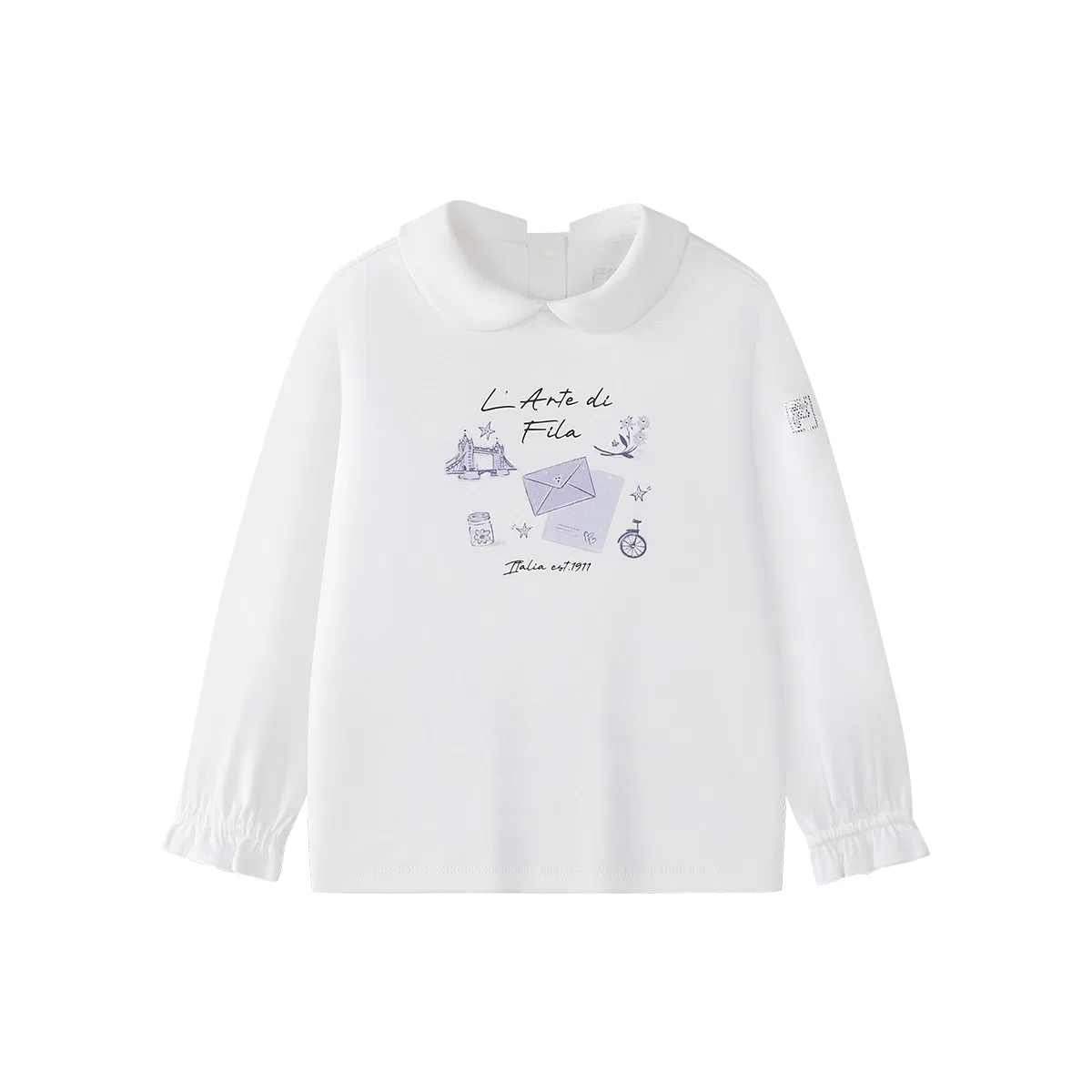 Детская футболка с отложным воротником, стрейч, T Shirts Lapel Thin Stretch, FILA KIDS