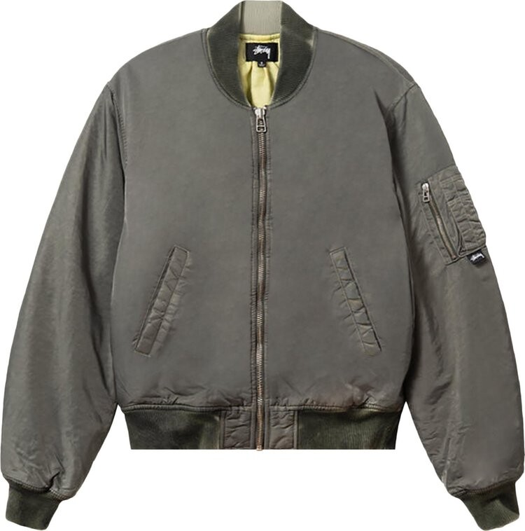 Бомбер Stussy Dyed Nylon Bomber 'Olive', зеленый