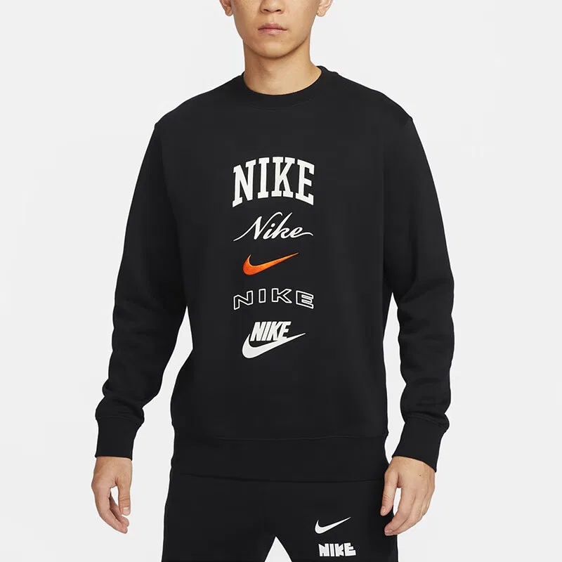 Мужской спортивный комплект из футера Nike Club Plus, Черный — фото 4