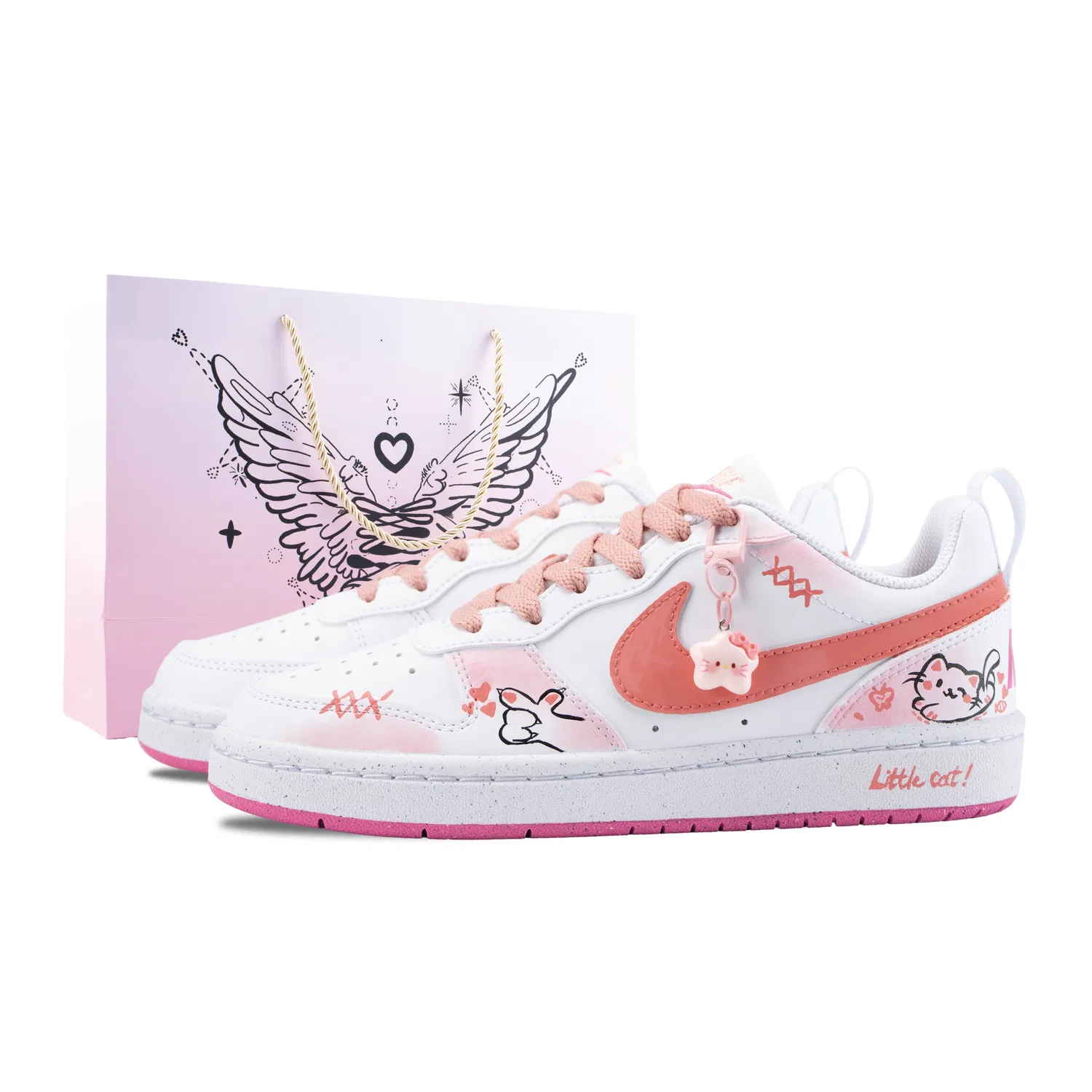 Кроссовки для скейтбординга Court Borough, Nike, Pink White