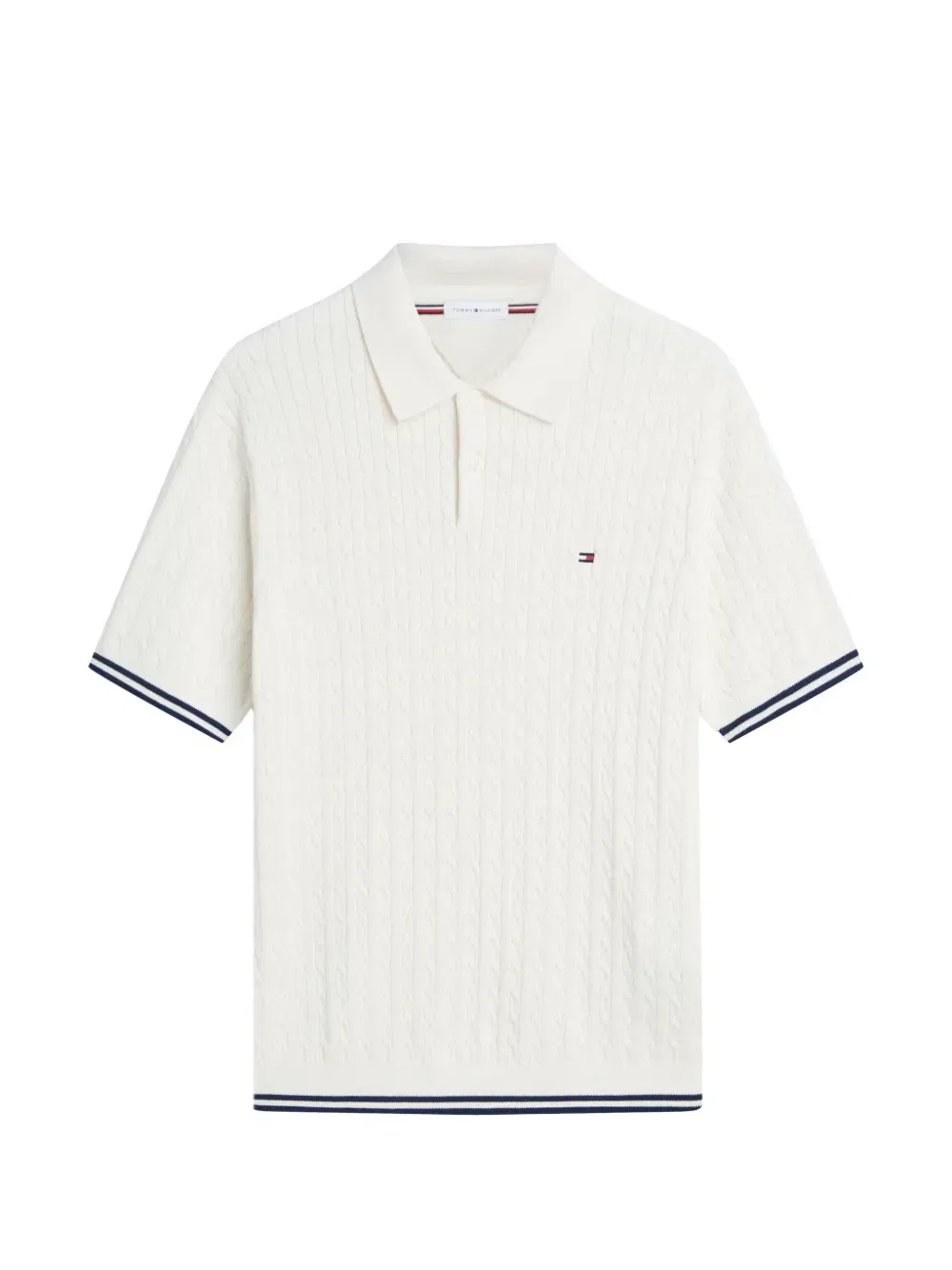 Поло-свитер крупной вязки Tommy Hilfiger, белый