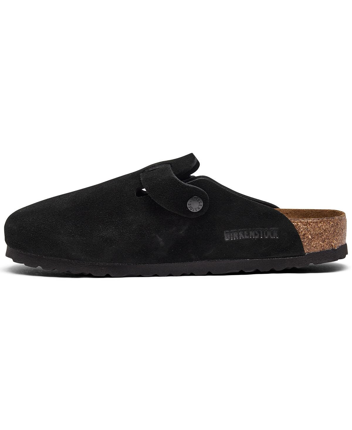 Мужские замшевые кожаные сабо boston с мягкой стелькой от finish line Birkenstock, черный — фото 4