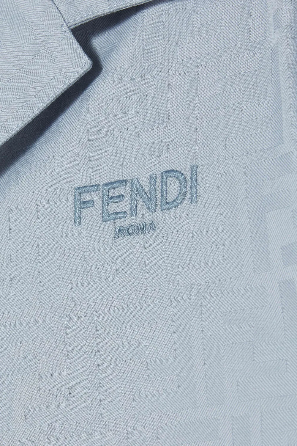 Рубашка с логотипом хлопковый жаккард Fendi — фото 4