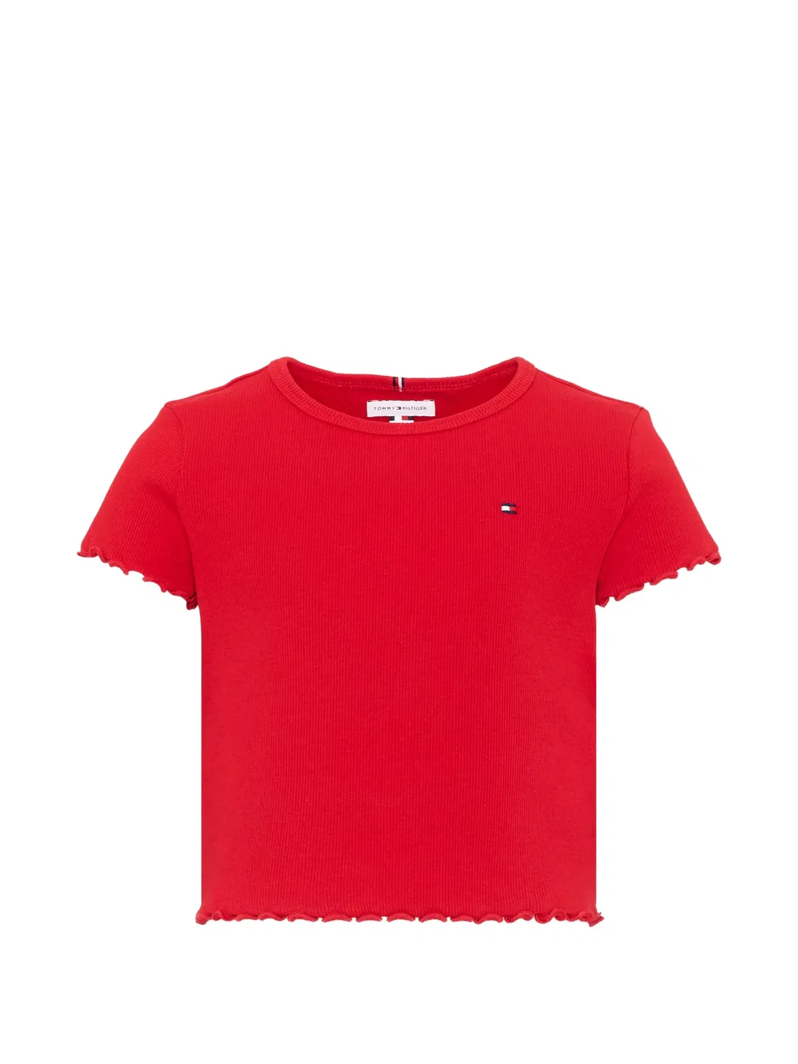 Футболка Essential в рубчик Tommy Hilfiger Junior, красный