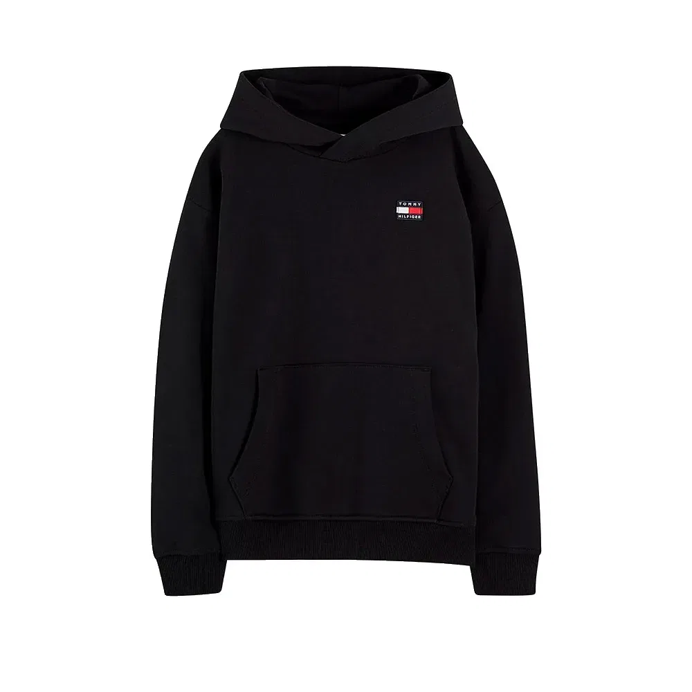 Детский худи для девочек с капюшоном Tommy hilfiger, Black — фото 3