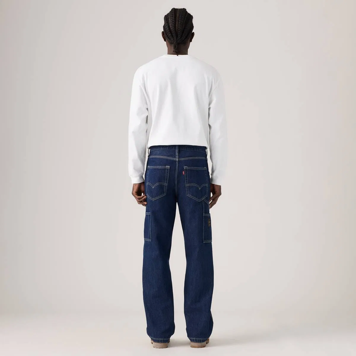 свободные прямые мужские рабочие джинсы 568 Levi's, Turn It Around - Medium Wash — фото 3
