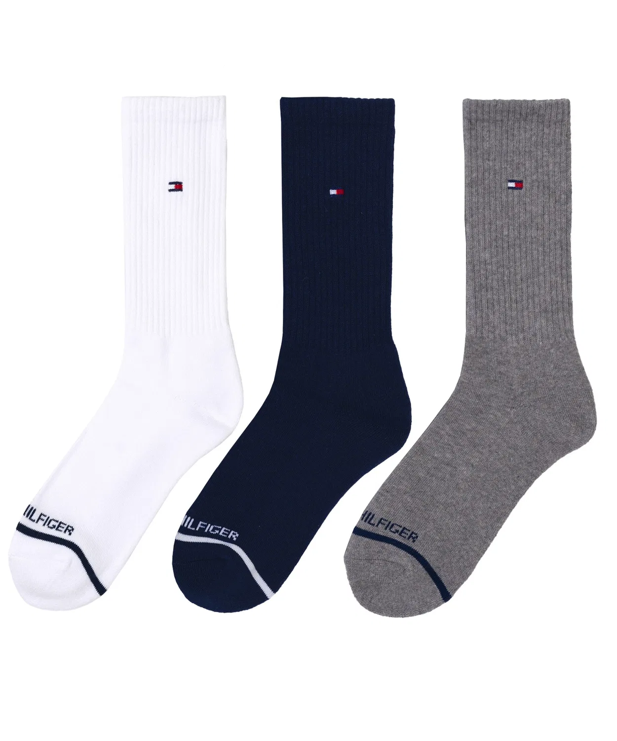 Мужские носки с логотипом, 3 пары, 23-25 см TOMMY HILFIGER, Разноцветный