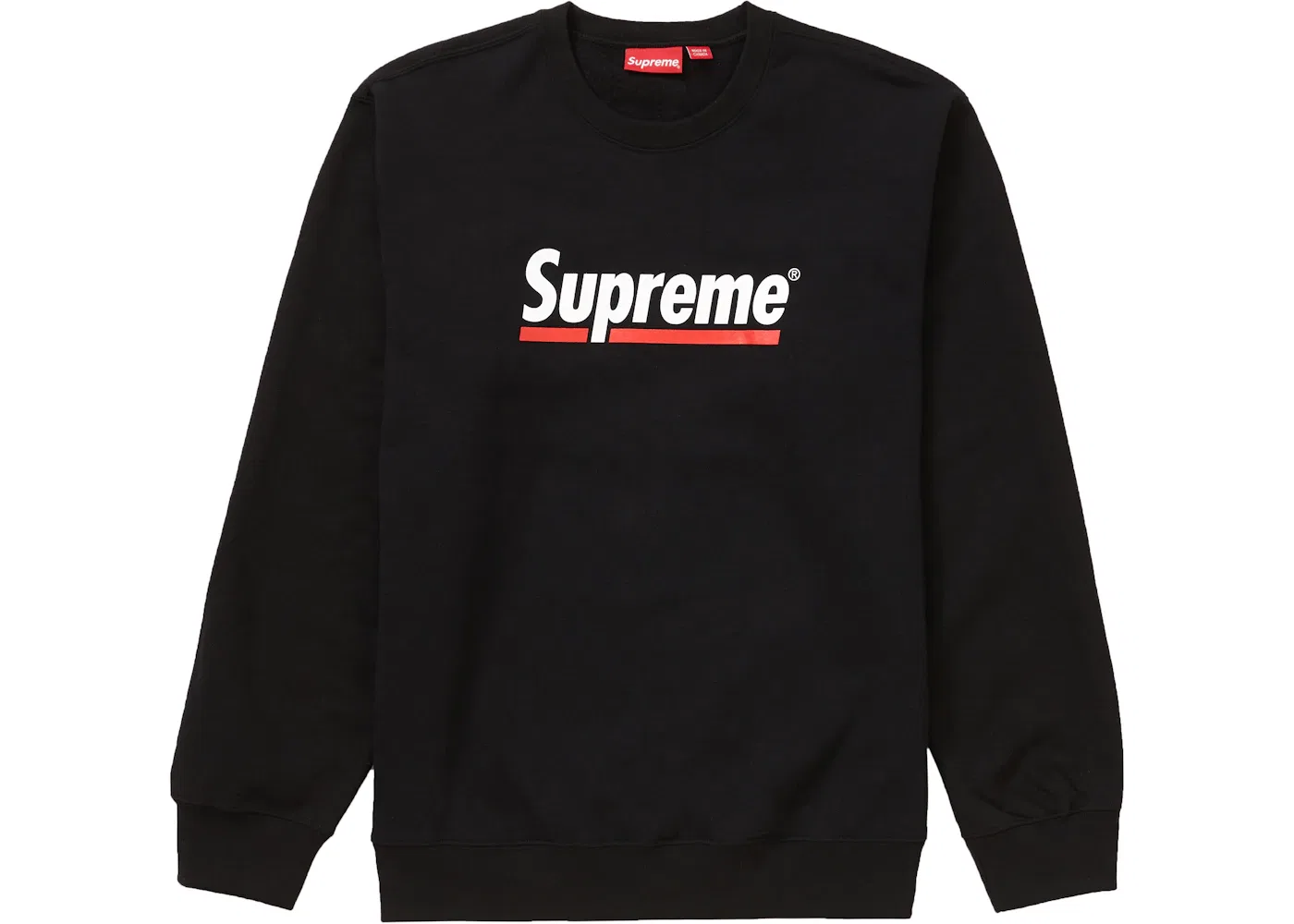 Мужской свитшот с принтом Crewneck Supreme, Black