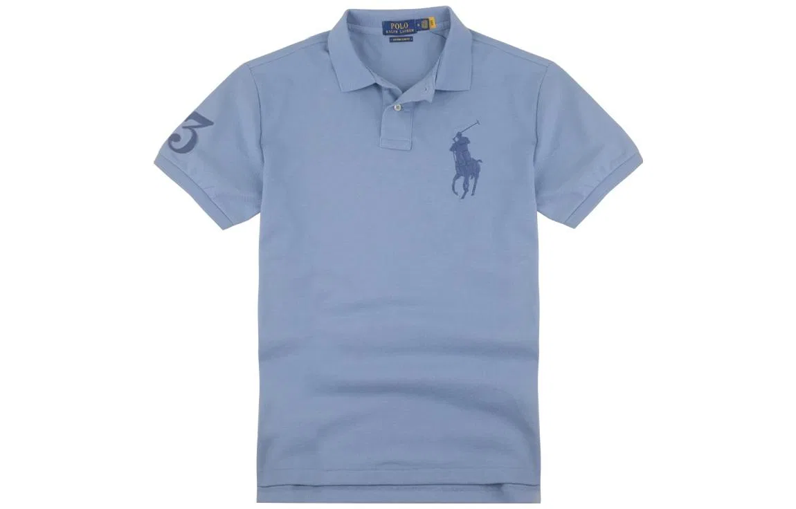 Мужское поло с коротким рукавом Polo Ralph Lauren Big Pony SS23, Blue