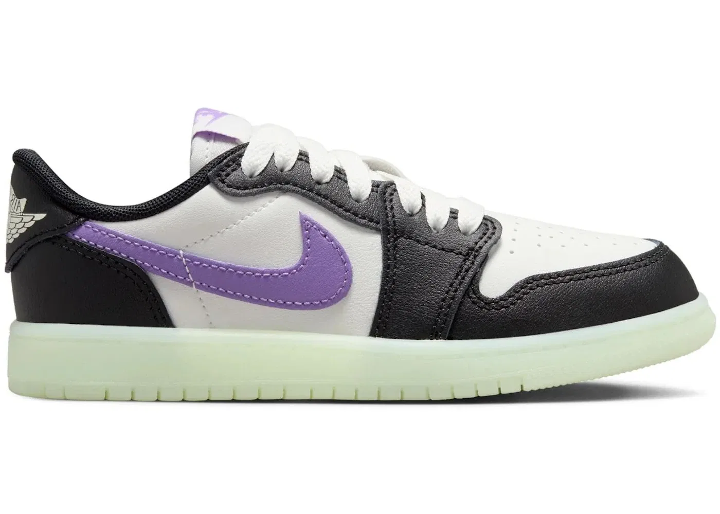 Детские кроссовки с низким верхом Jordan 1 Retro Low OG Black Raspberry, Black/Black Raspberry/Volt Tint