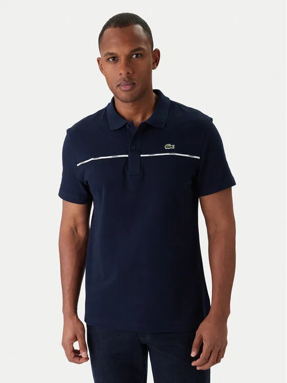 Поло regular fit Lacoste, темно-синий
