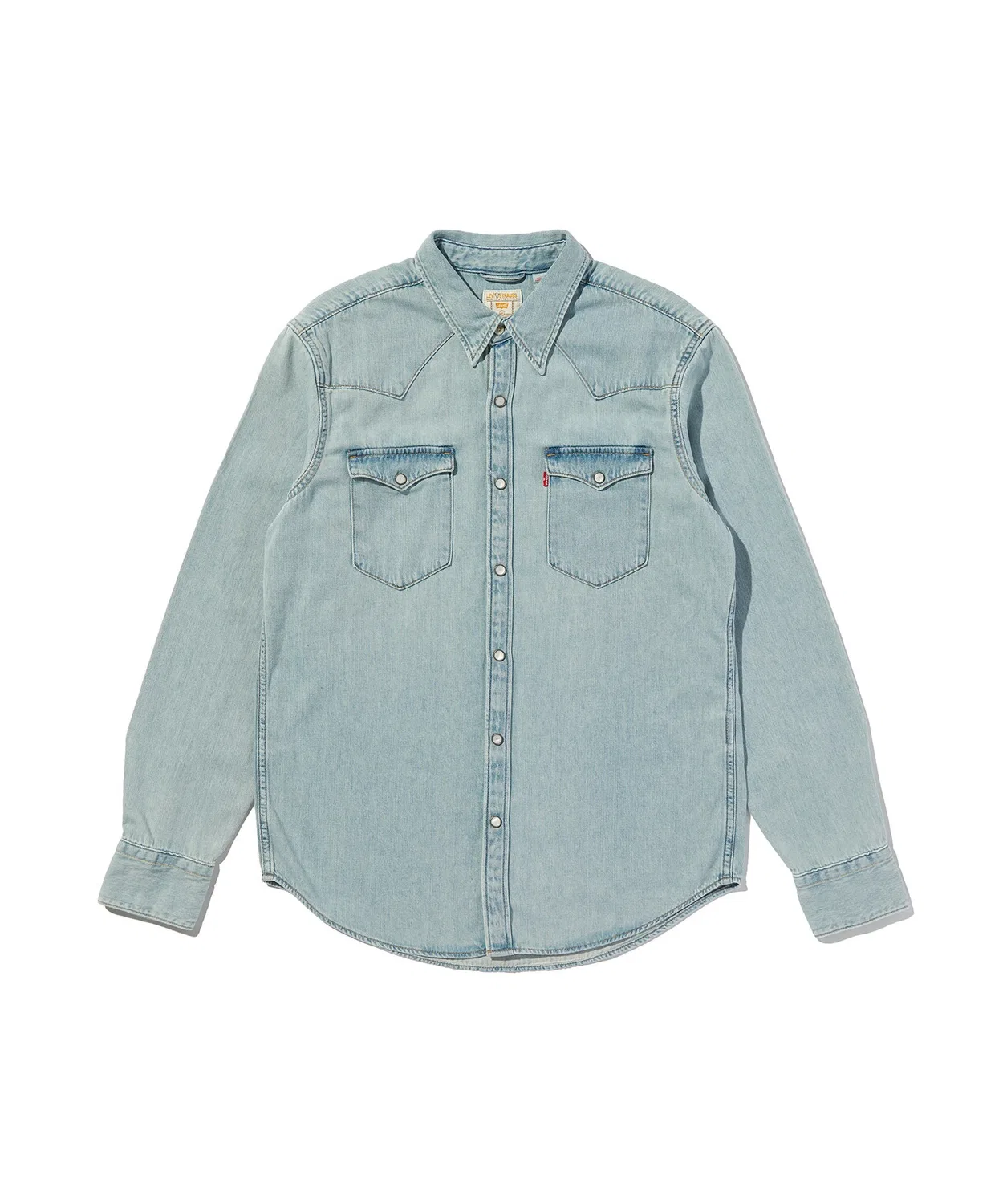 Мужская рубашка с длинным рукавомLevi's Western Shirt, Light Indigo Blue — фото 4