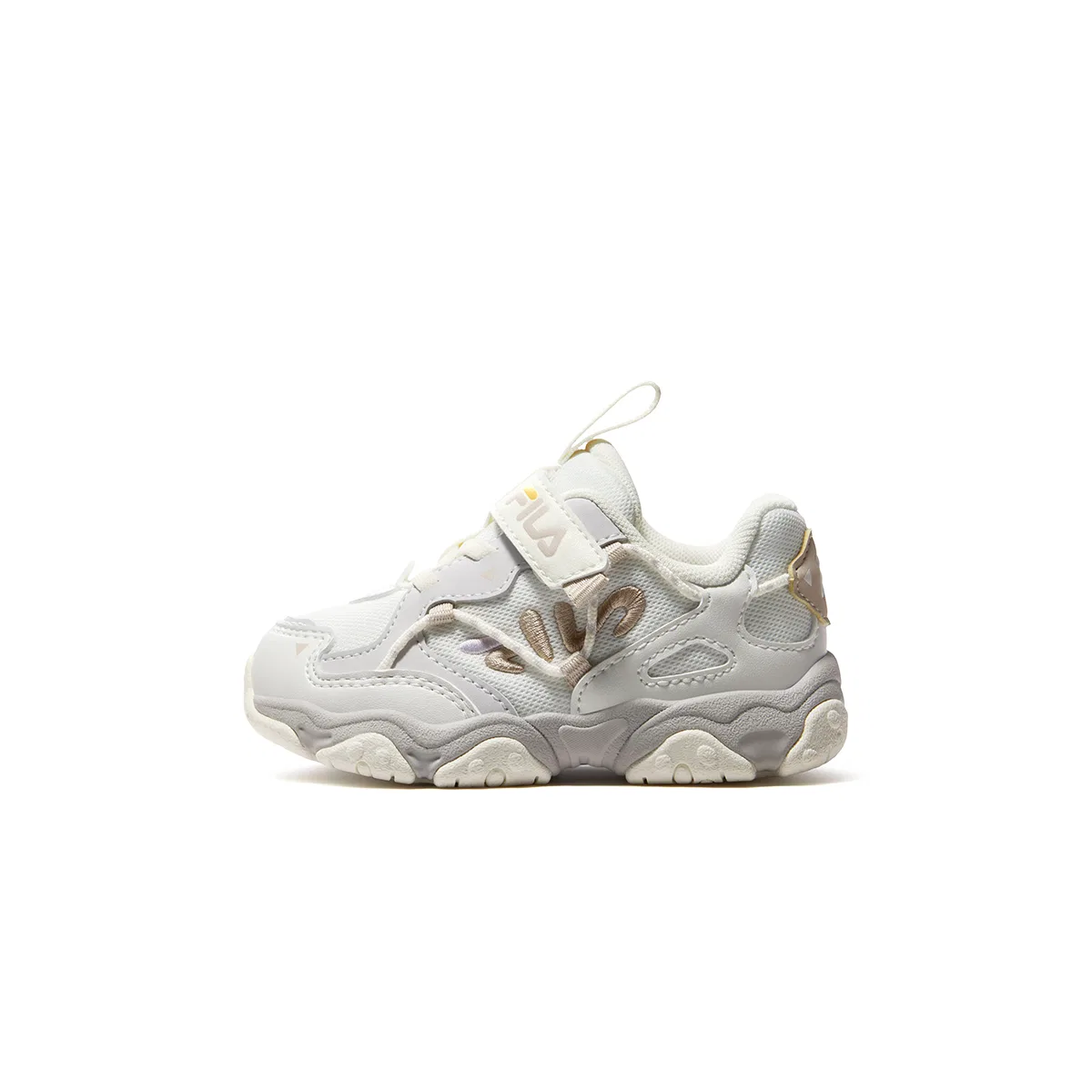 Детские кроссовки для малышей с принтом FILA KIDS, Milk White/White Medium White