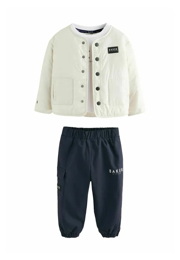 Комплект из спортивных брюк стандартного кроя и легкой куртки Baker By Ted Baker, экрю