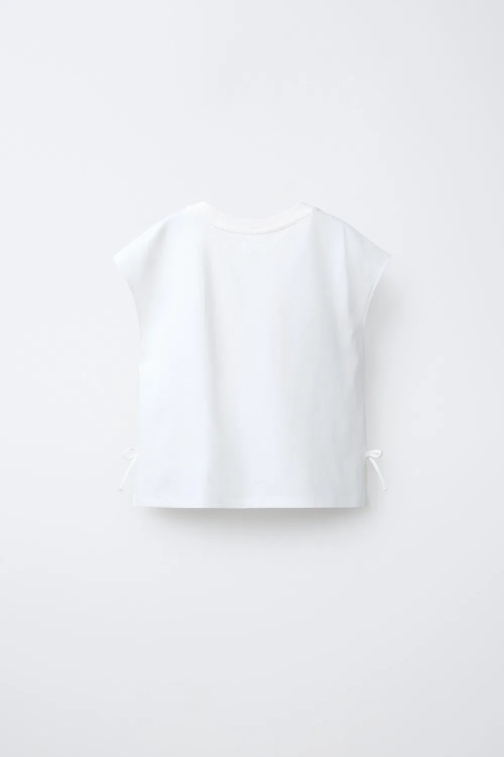 Футболка с деталями, связанными крючком ZARA, White — фото 2