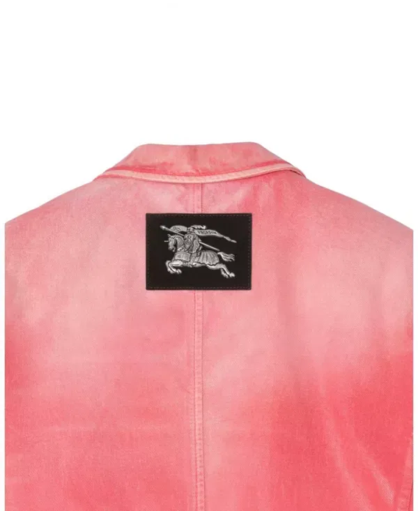 Мужская куртка из денима с покрытием Burberry, Cherry Pink — фото 4