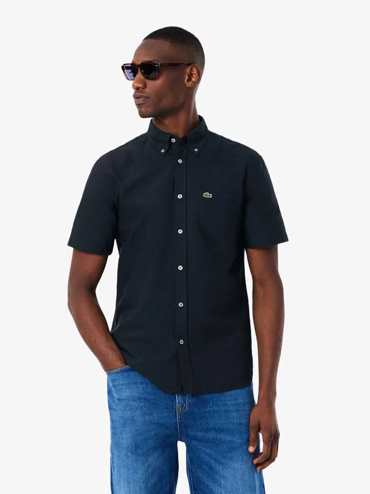 Рубашка с коротким рукавом оксфорд LACOSTE, Navy