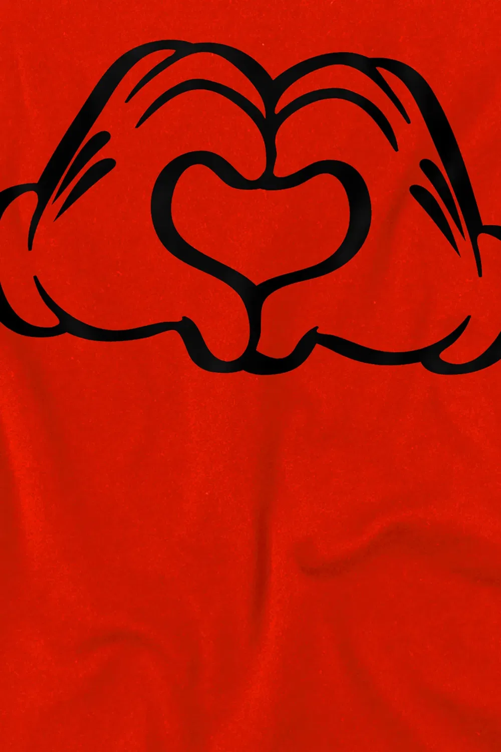 Детский свитшот с принтом Love Hands Kids, Disney, Red — фото 2