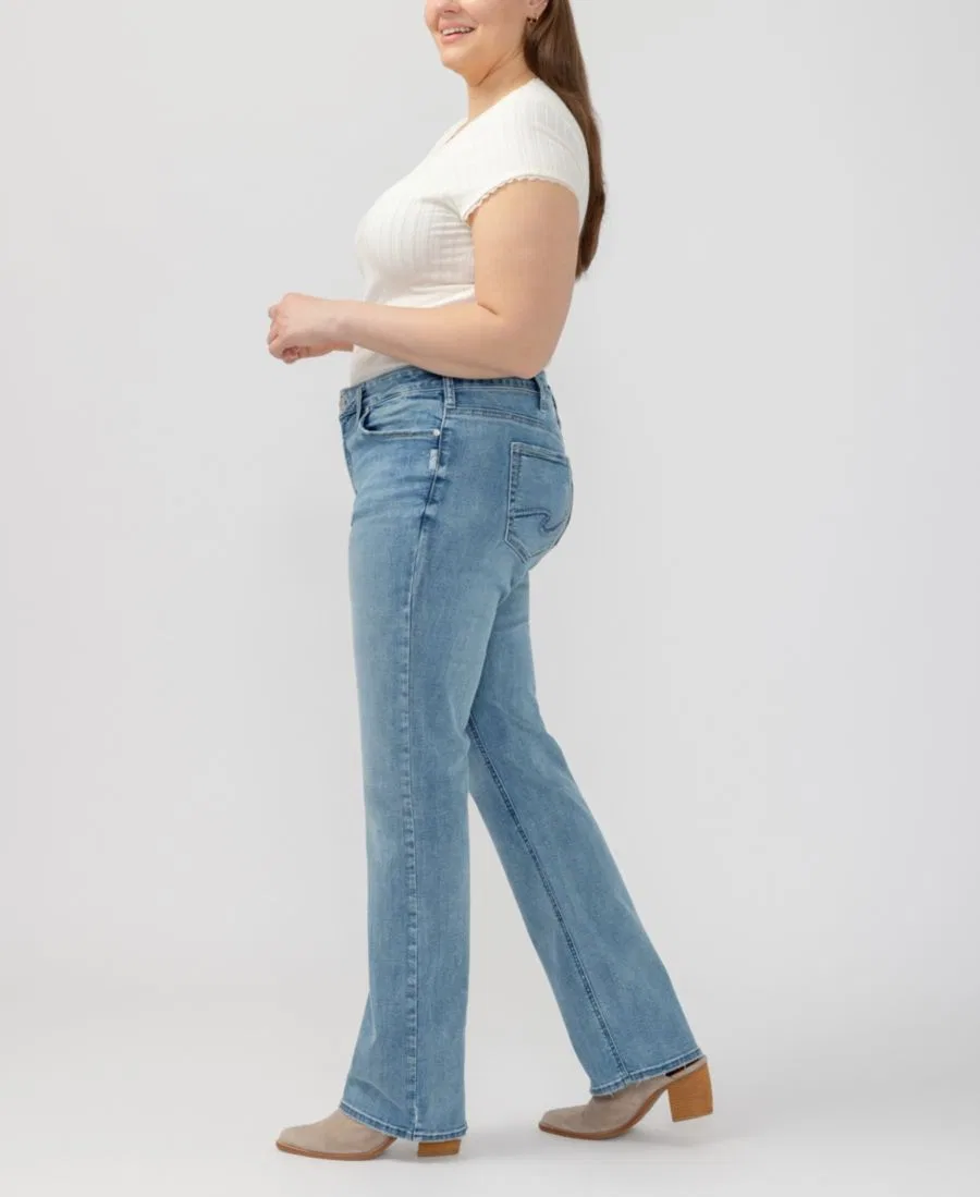 Джинсы клеш с завышенной талией Elyse Plus Size Silver Jeans Co., Backstage — фото 3