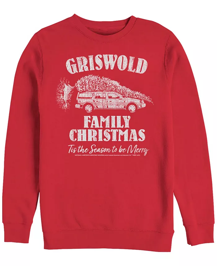 

Мужская флисовая толстовка National Lampoon Christmas Vacation в винтажном стиле Griswold Crew Fifth Sun, красный