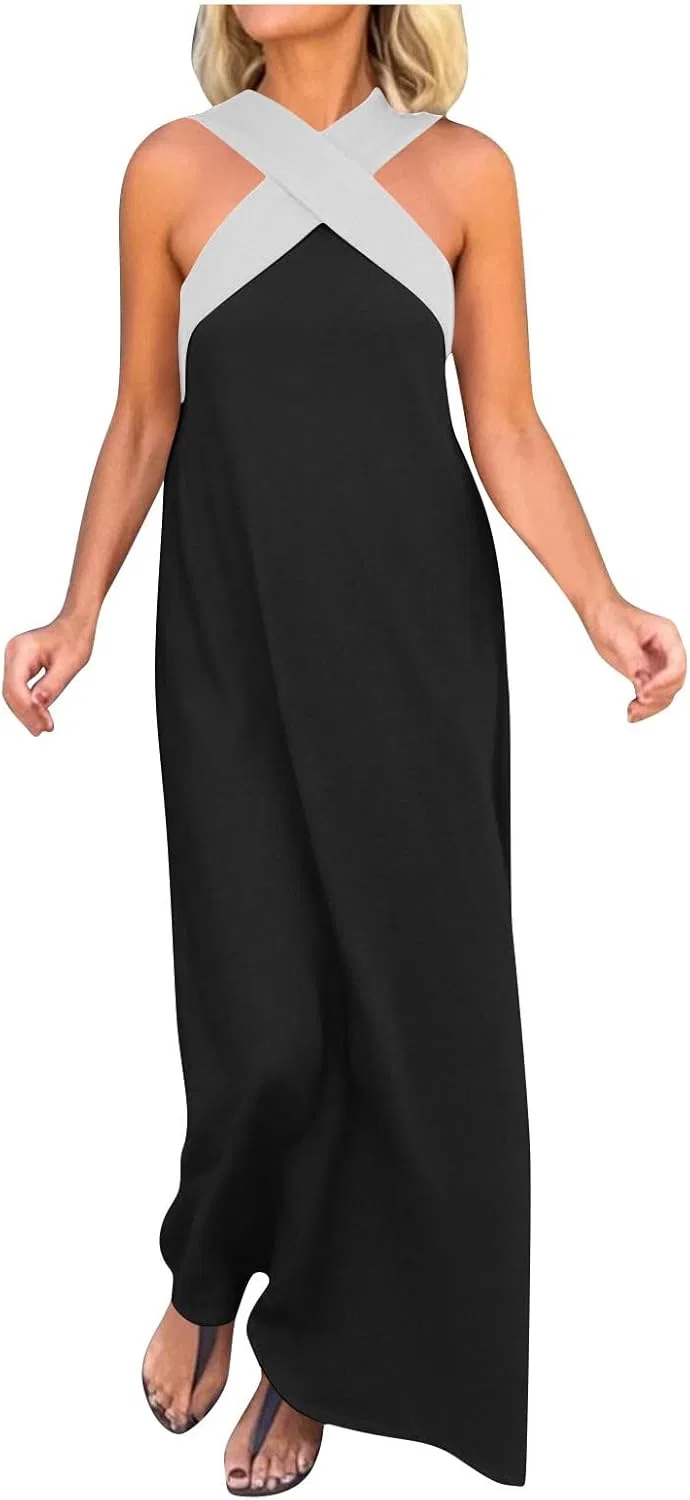 Женское летнее платье-макси Criss Cross, Black